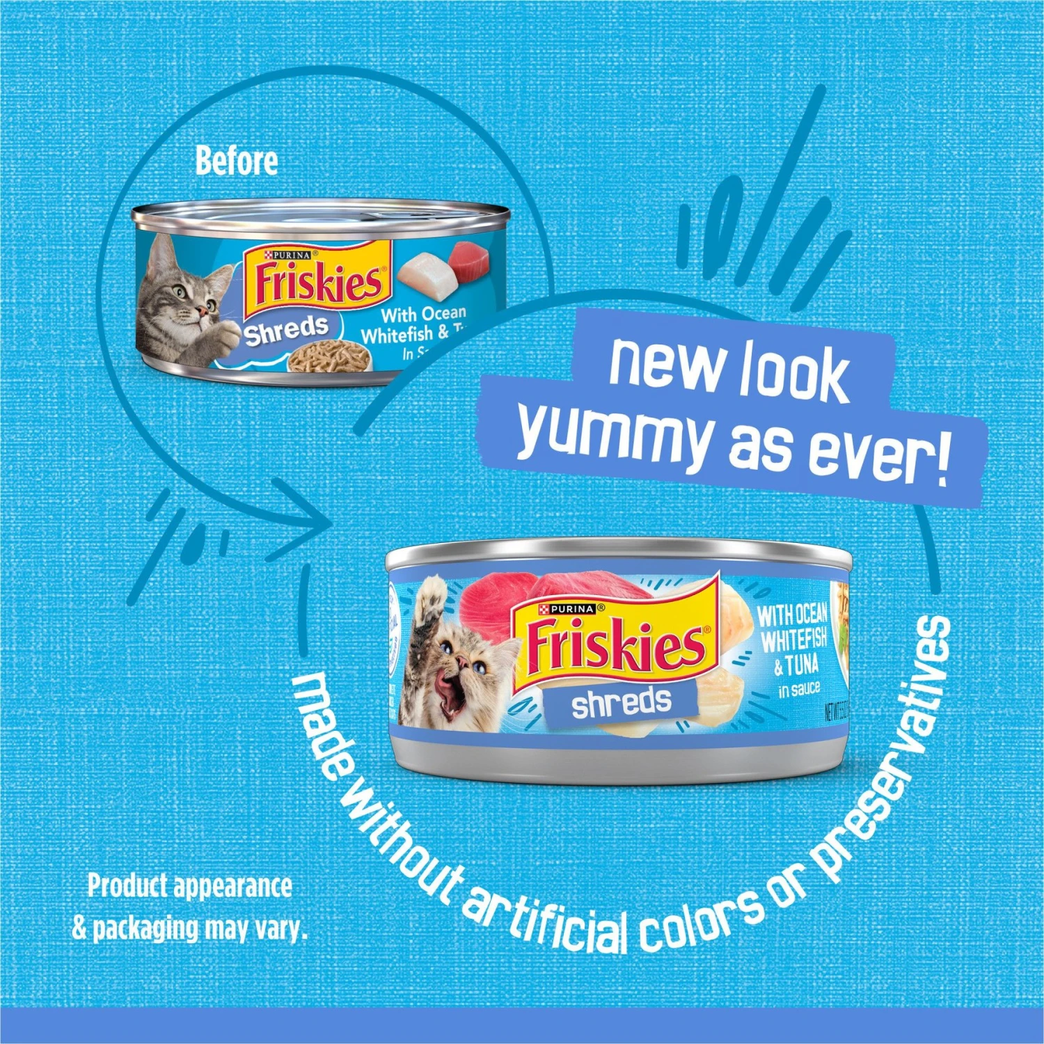 Friskies Savory Shreds With Ocean Whitefish & Tuna In Sauce Canned Cat Food 2 Friskies Savory Shreds With Ocean Whitefish & Tuna In Sauce Canned Cat Food - Image 2