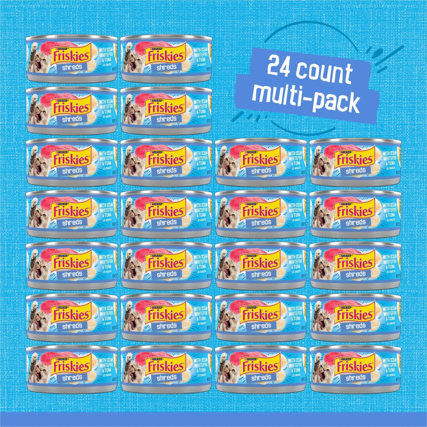 Friskies Savory Shreds With Ocean Whitefish & Tuna In Sauce Canned Cat Food 3 Friskies Savory Shreds With Ocean Whitefish & Tuna In Sauce Canned Cat Food - Image 3