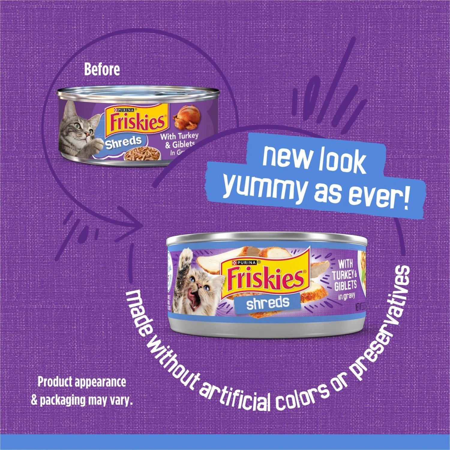 Friskies Savory Shreds With Turkey & Giblets In Gravy Canned Cat Food 2 Friskies Savory Shreds With Turkey & Giblets In Gravy Canned Cat Food - Image 2