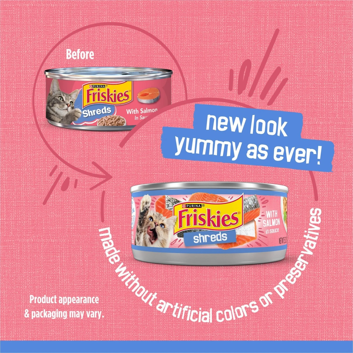 Friskies Savory Shreds With Salmon In Sauce Canned Cat Food 2 Friskies Savory Shreds With Salmon In Sauce Canned Cat Food - Image 2