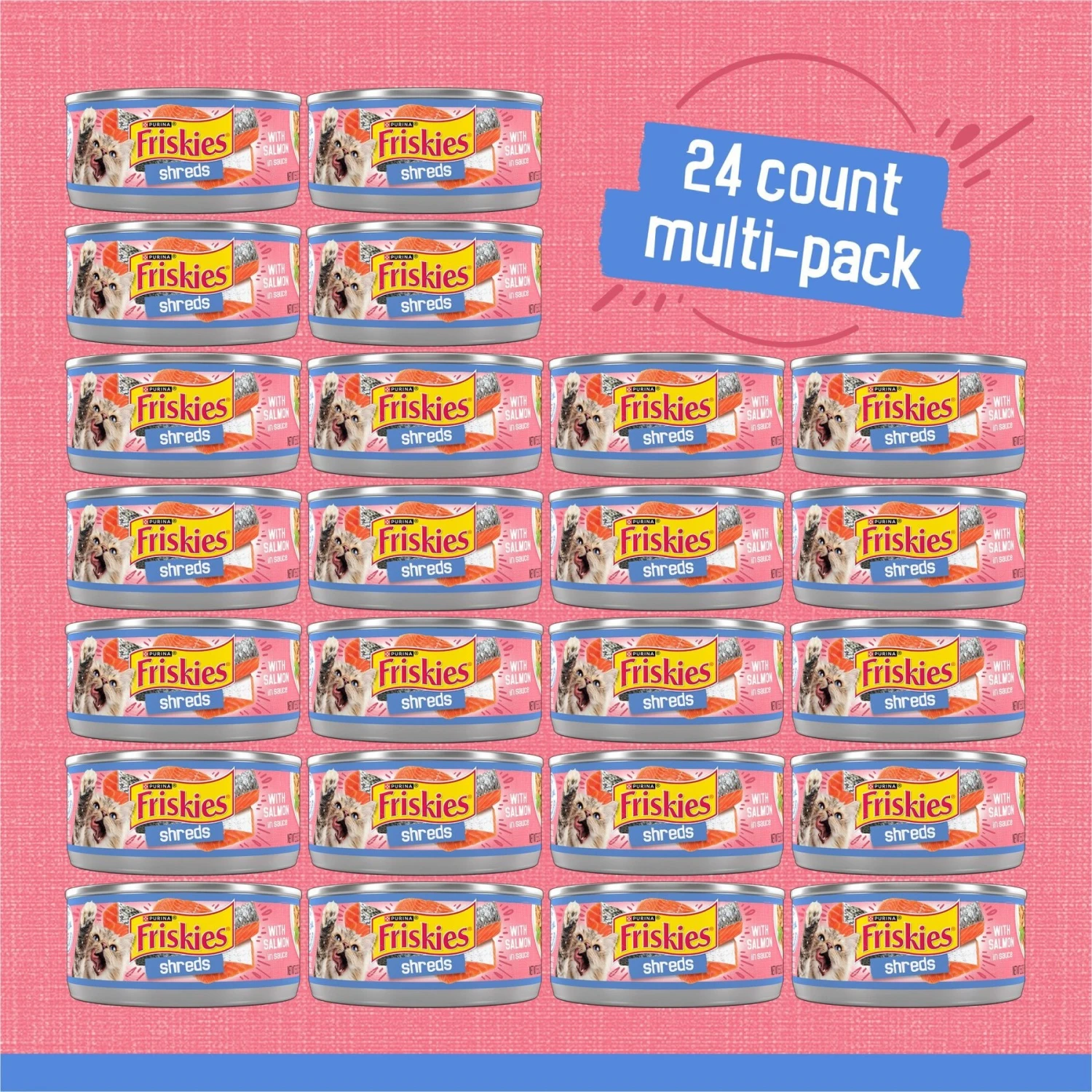 Friskies Savory Shreds With Salmon In Sauce Canned Cat Food 3 Friskies Savory Shreds With Salmon In Sauce Canned Cat Food - Image 3