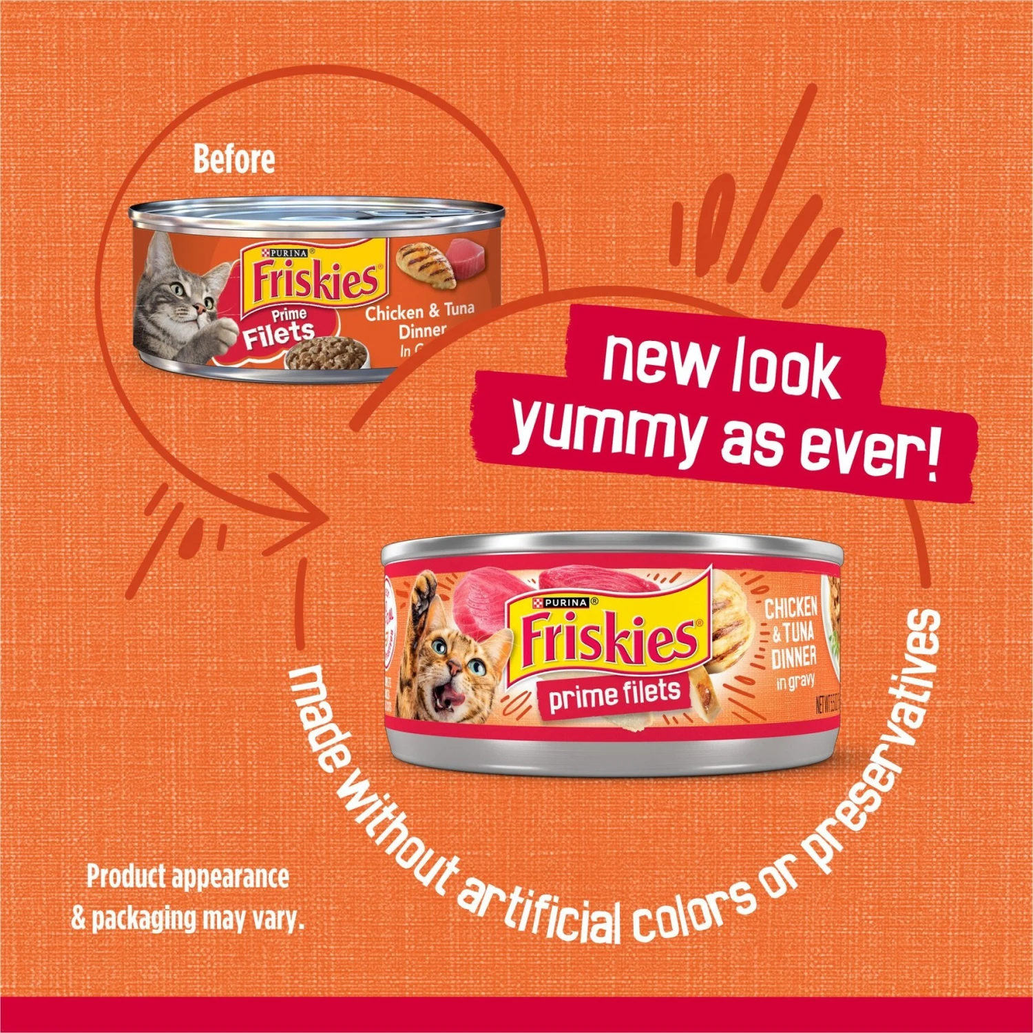Friskies Prime Filets Chicken & Tuna Dinner In Gravy Canned Cat Food 2 Friskies Prime Filets Chicken & Tuna Dinner In Gravy Canned Cat Food - Image 2