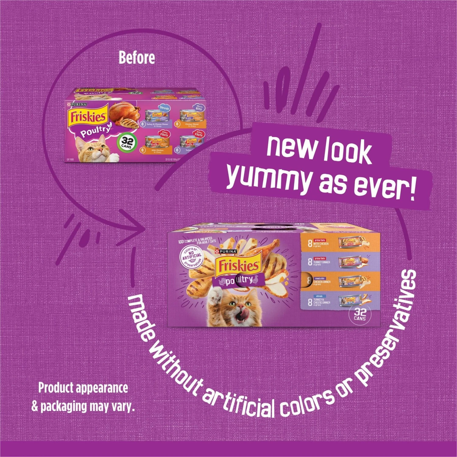 Friskies Poultry Variety Pack Canned Cat Food 2 Friskies Poultry Variety Pack Canned Cat Food - Image 2