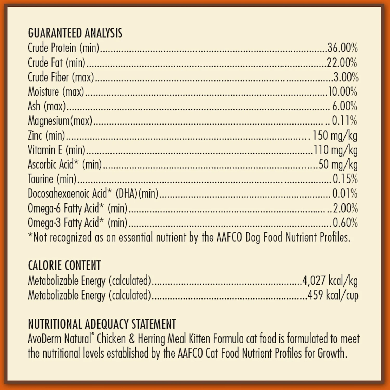 AvoDerm Natural Kitten Chicken & Herring Meal Formula Dry Cat Food 6 AvoDerm Natural Kitten Chicken & Herring Meal Formula Dry Cat Food - Image 6