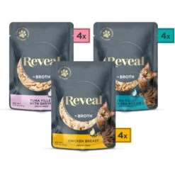 Reveal Natural Grain-Free Fish & Chicken Broth Flavored Variety Pack Wet Cat Food 8 Reveal Natural Grain-Free Fish & Chicken Broth Flavored Variety Pack Wet Cat Food -Wellness Sales 787942 PT2. AC SS1800 V1677520570