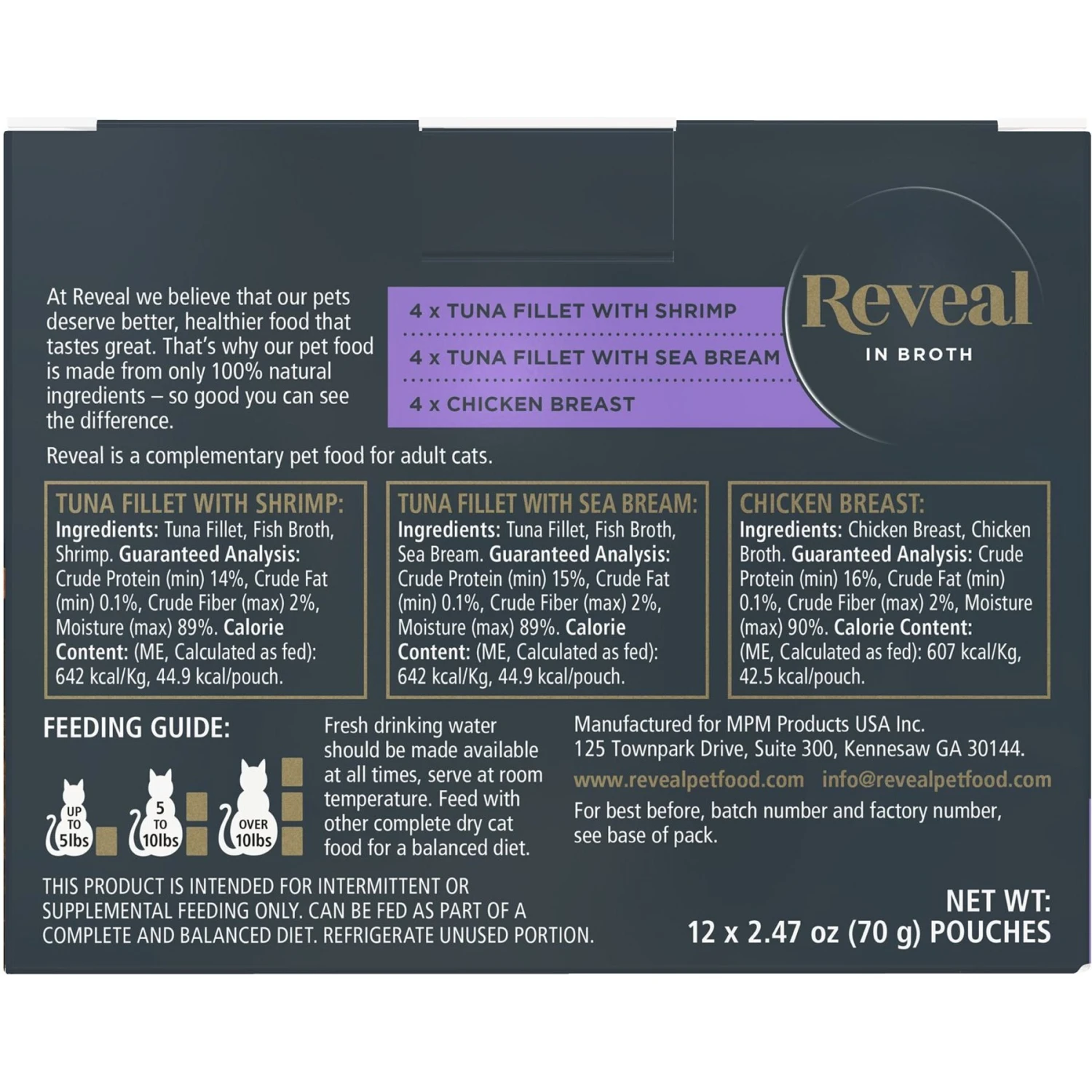 Reveal Natural Grain-Free Fish & Chicken Broth Flavored Variety Pack Wet Cat Food 6 Reveal Natural Grain-Free Fish & Chicken Broth Flavored Variety Pack Wet Cat Food - Image 6