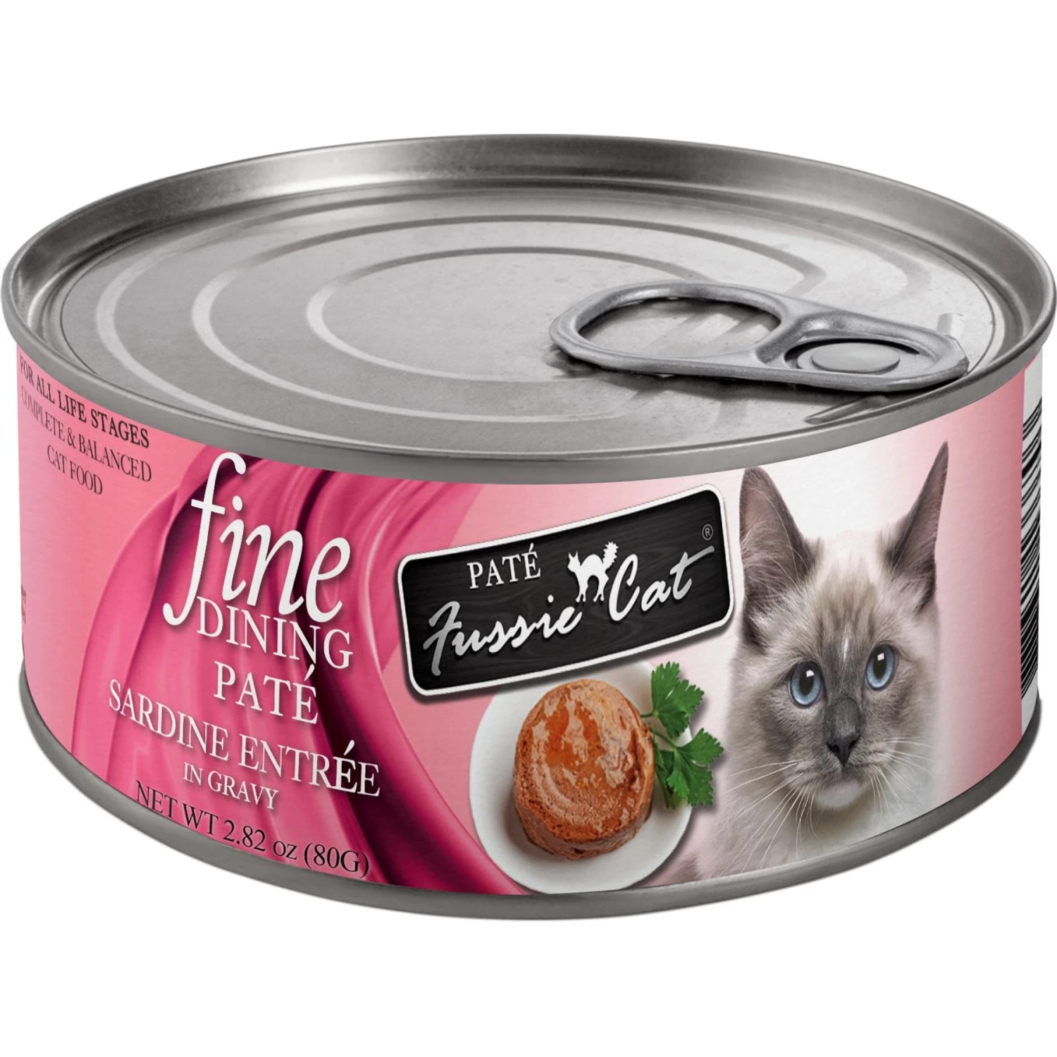 Fussie Cat Fine Dining Pate Sardine Entrée Wet Cat Food, 2.82-oz Can, Case Of 24 1 Fussie Cat Fine Dining Pate Sardine Entrée Wet Cat Food, 2.82-oz Can, Case Of 24