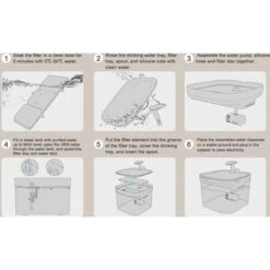 PATPET Pet Water Fountain & Cat Water Dispenser WF01 Replacement Filters, 5 Count -Wellness Sales 794918 PT3. AC SS1800 V1680645060