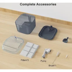 PATPET WF01 Ultra Quiet Dog & Cat Waterer, Grey -Wellness Sales 821814 PT6. AC SS1800 V1681756892