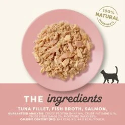Applaws Tuna With Salmon In Broth Limited Ingredient Wet Cat Food, 2.47-oz Pouch, Case Of 12 -Wellness Sales 836470 PT2. AC SS1800 V1685464520