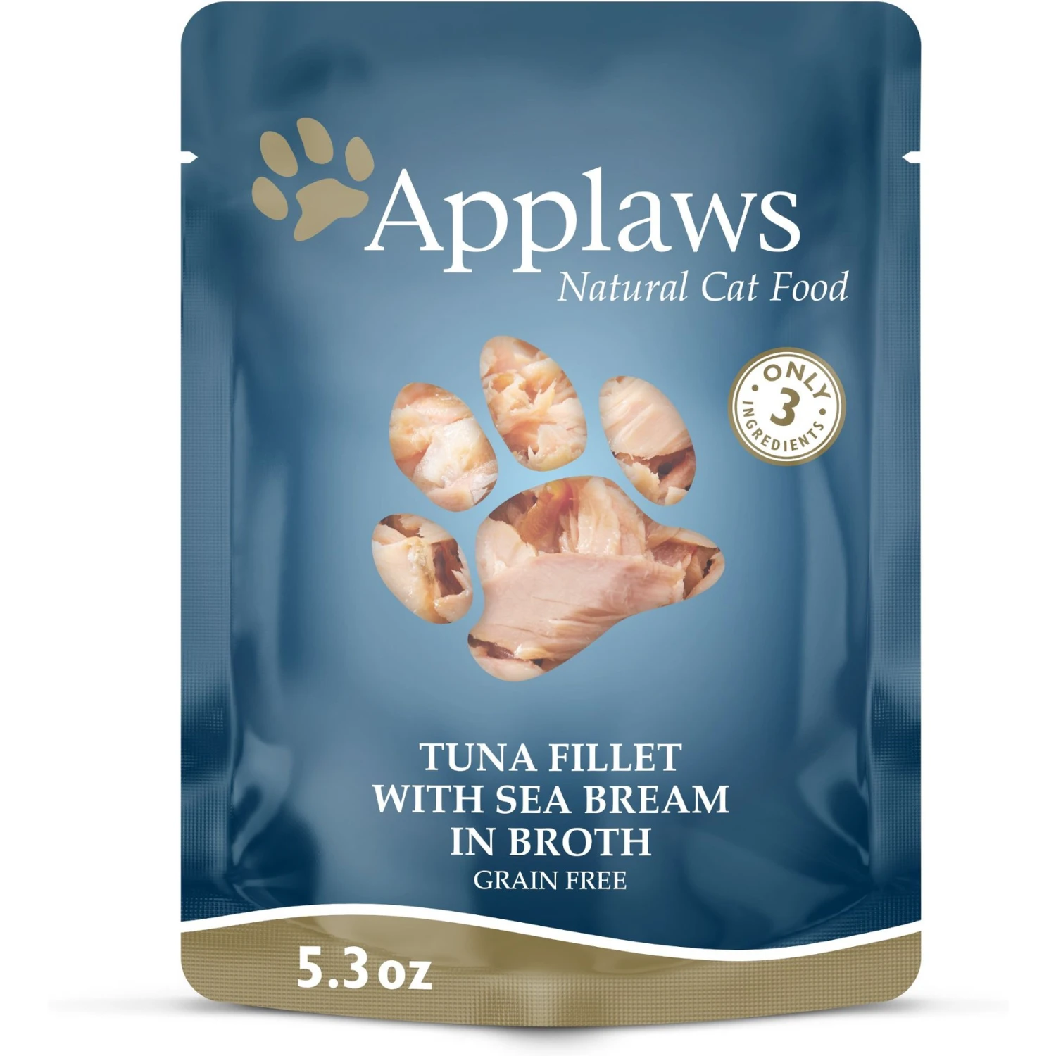 Applaws Tuna With Seabream In Broth Limited Ingredient Wet Cat Food, 5.3-oz Pouch, Case Of 12 1 Applaws Tuna With Seabream In Broth Limited Ingredient Wet Cat Food, 5.3-oz Pouch, Case Of 12