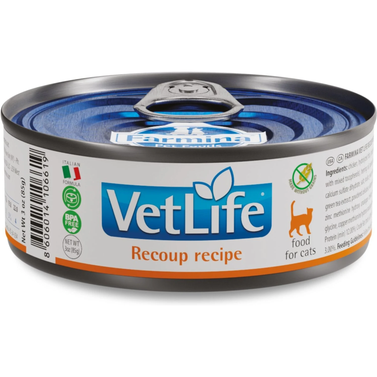 Farmina Vet Life Recoup Recipe Wet Cat Food, 3-oz Can, Case Of 12 1 Farmina Vet Life Recoup Recipe Wet Cat Food, 3-oz Can, Case Of 12
