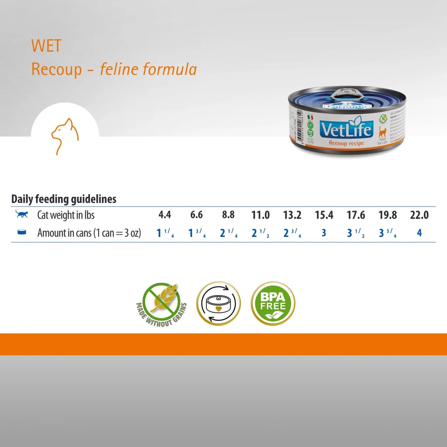 Farmina Vet Life Recoup Recipe Wet Cat Food, 3-oz Can, Case Of 12 6 Farmina Vet Life Recoup Recipe Wet Cat Food, 3-oz Can, Case Of 12 - Image 6