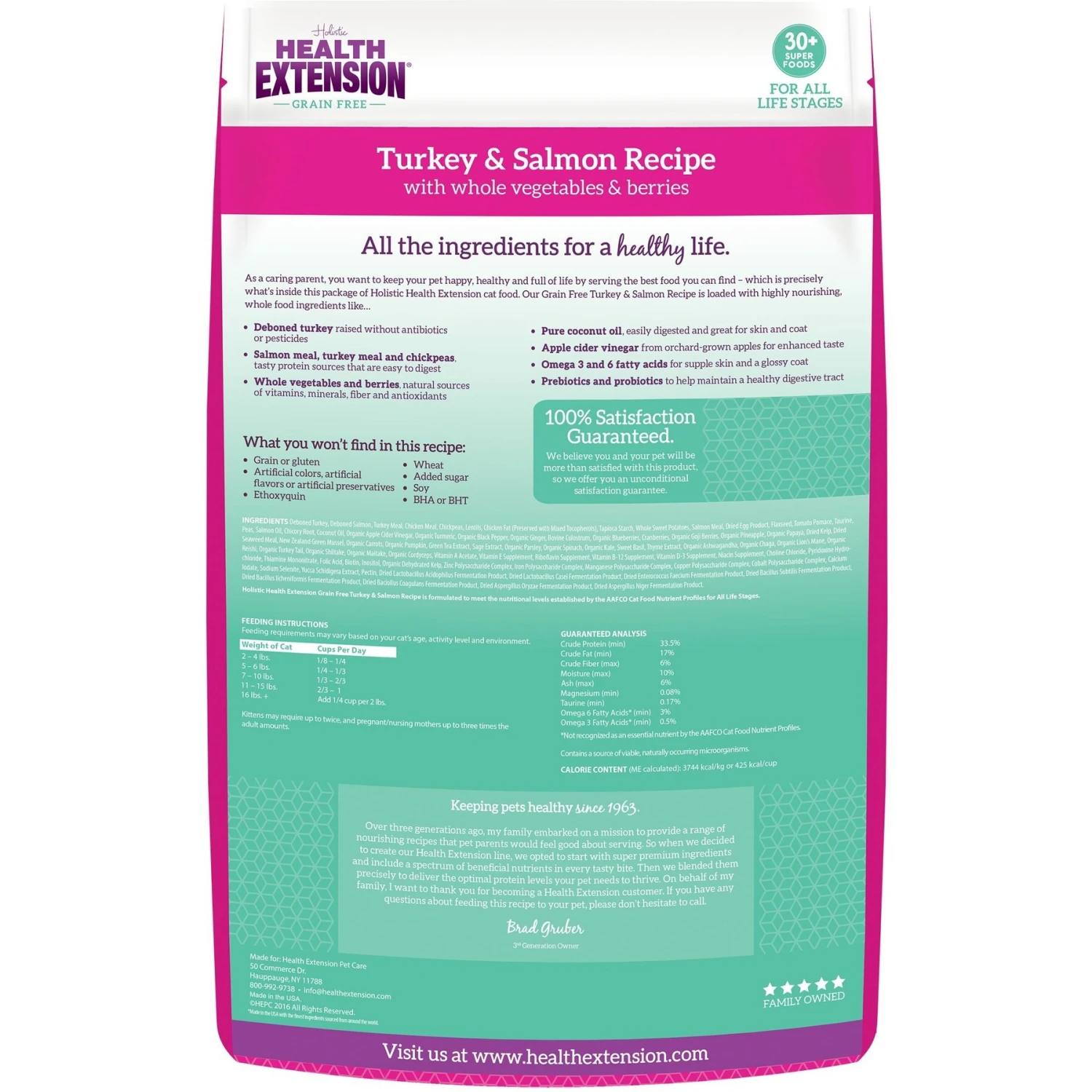 Health Extension Grain-Free Turkey & Salmon Recipe Dry Cat Food 2 Health Extension Grain-Free Turkey & Salmon Recipe Dry Cat Food - Image 2