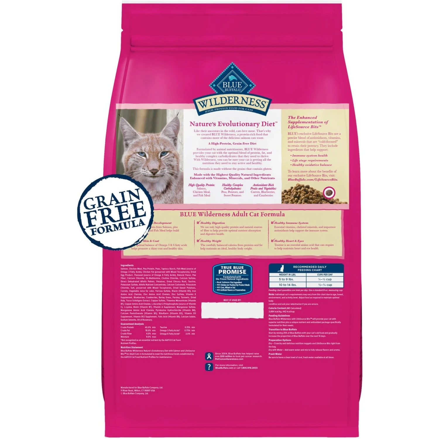 Blue Buffalo Wilderness Salmon Recipe Grain-Free Dry Cat Food 2 Blue Buffalo Wilderness Salmon Recipe Grain-Free Dry Cat Food - Image 2