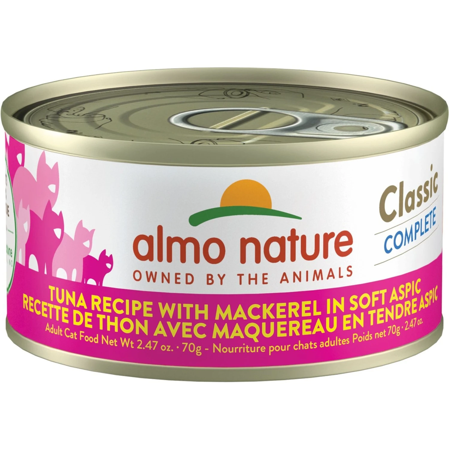 Almo Nature Classic Complete Premium Grain-Free Tuna Recipe With Mackerel In Soft Aspic Cat Food, 2.47-oz, Case Of 12 1 Almo Nature Classic Complete Premium Grain-Free Tuna Recipe With Mackerel In Soft Aspic Cat Food, 2.47-oz, Case Of 12