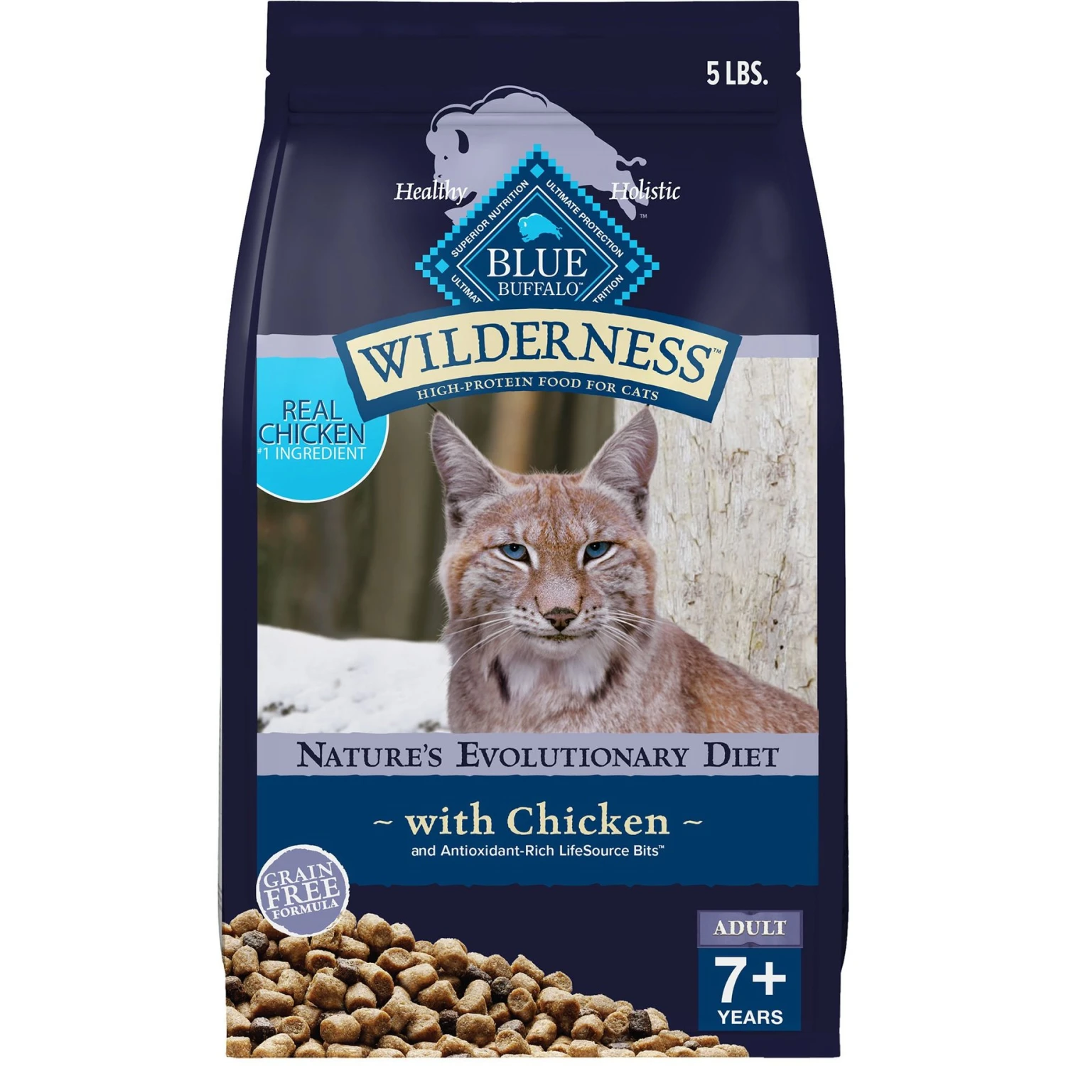 Blue Buffalo Wilderness High Protein Natural Grain-Free Chicken Mature Dry Cat Food 1 Blue Buffalo Wilderness High Protein Natural Grain-Free Chicken Mature Dry Cat Food