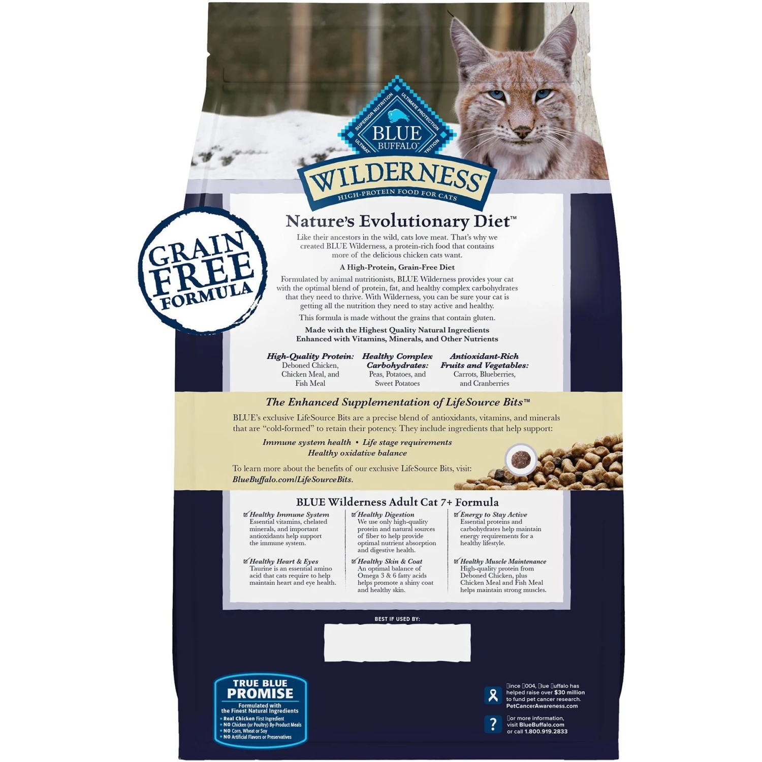 Blue Buffalo Wilderness High Protein Natural Grain-Free Chicken Mature Dry Cat Food 2 Blue Buffalo Wilderness High Protein Natural Grain-Free Chicken Mature Dry Cat Food - Image 2
