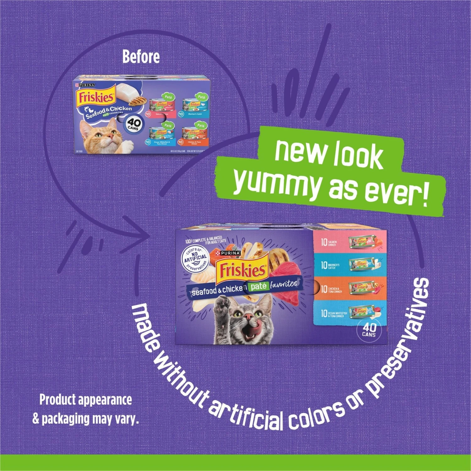 Purina Friskies Seafood & Chicken Pate Favorites Variety Pack Wet Cat Food, 5.5-oz Can, Case Of 40 & Cat Chow Complete With Chicken & Vitamins Dry Cat Food 3 Purina Friskies Seafood & Chicken Pate Favorites Variety Pack Wet Cat Food, 5.5-oz Can, Case Of 40 & Cat Chow Complete With Chicken & Vitamins Dry Cat Food - Image 3