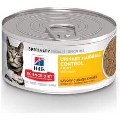 Hill's Science Diet Adult Urinary Hairball Control Dry Cat Food & Hill's Science Diet Adult Urinary Hairball Control Savory Chicken Entree Canned Cat Food -Wellness Sales 854366 PT5. AC SS1800 V1683743653