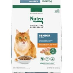 Nutro Wholesome Essentials Chicken & Brown Rice Recipe Senior Dry Cat Food
