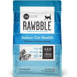 BIXBI Rawbble Dry Food Chicken Salmon Recipe For Indoor Cats, 3-lb Bag