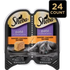 Sheba Perfect Portions Grain-Free Savory Chicken Entree Pate Adult Wet Cat Food Trays 12 Sheba Perfect Portions Grain-Free Savory Chicken Entree Pate Adult Wet Cat Food Trays -Wellness Sales 87810 PT3. AC SS1800 V1572551145