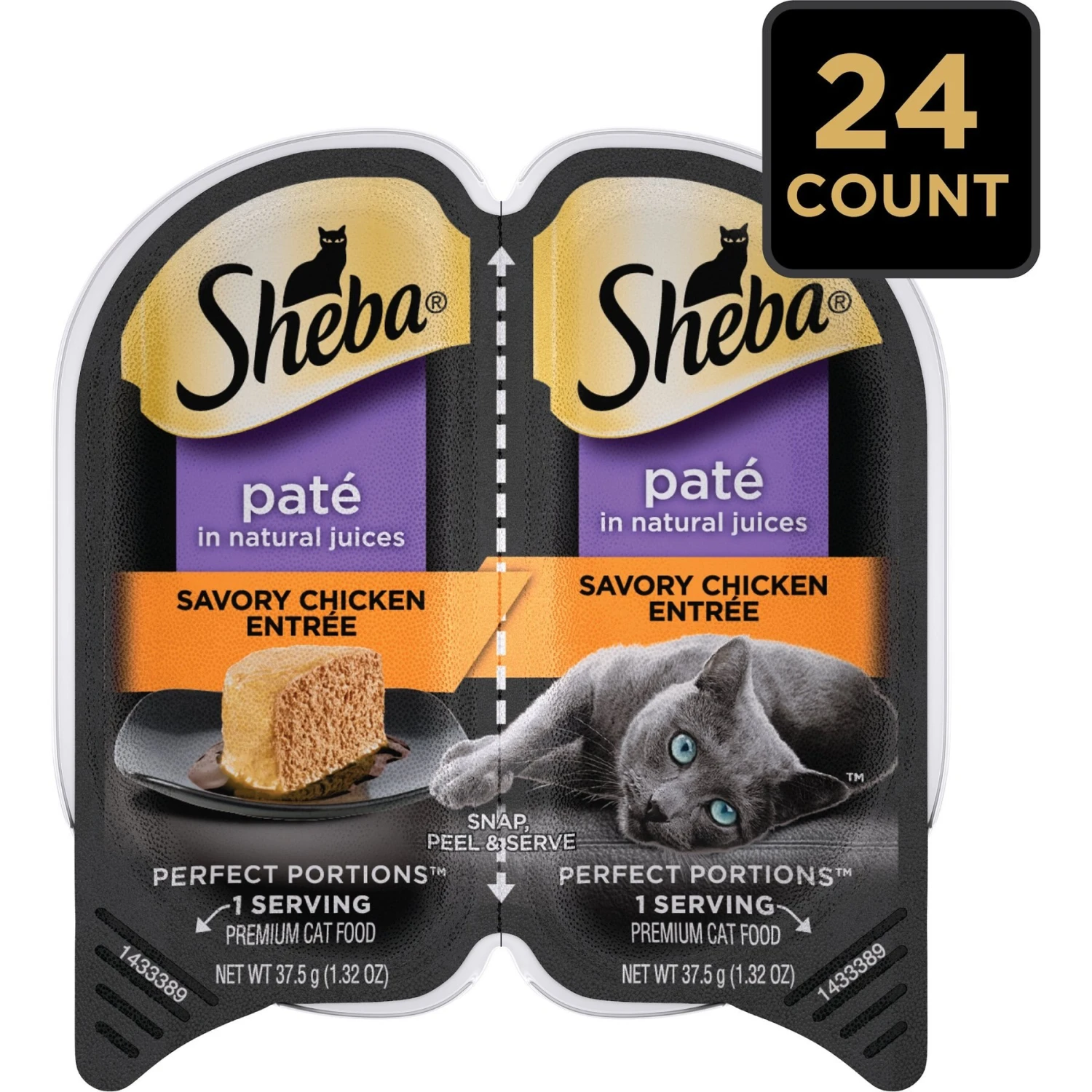 Sheba Perfect Portions Grain-Free Savory Chicken Entree Pate Adult Wet Cat Food Trays 4 Sheba Perfect Portions Grain-Free Savory Chicken Entree Pate Adult Wet Cat Food Trays - Image 4