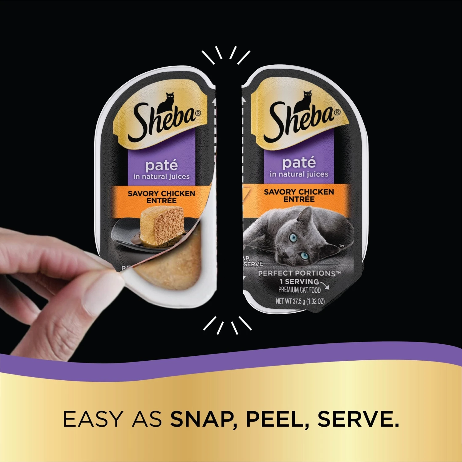 Sheba Perfect Portions Grain-Free Savory Chicken Entree Pate Adult Wet Cat Food Trays 5 Sheba Perfect Portions Grain-Free Savory Chicken Entree Pate Adult Wet Cat Food Trays - Image 5