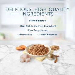 Blue Buffalo Tastefuls Natural Flaked Fish & Shrimp Entree In Gravy Wet Cat Food, 5.5-oz Can, Case Of 12 -Wellness Sales 879262 PT4. AC SS1800 V1687358056