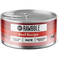 BIXBI Rawbble Beef Pate Wet Food For Cats, 5-oz Can, Case Of 24