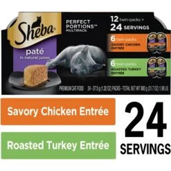 Sheba Perfect Portions Poultry Entrees Pate Variety Pack Adult Wet Cat Food Trays -Wellness Sales 91472 PT2. AC SS1800 V1626816465