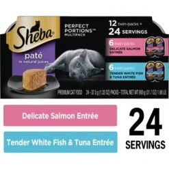 Sheba Perfect Portions Grain-Free Seafood Entrees Pate Variety Pack Adult Wet Cat Food Trays 11 Sheba Perfect Portions Grain-Free Seafood Entrees Pate Variety Pack Adult Wet Cat Food Trays -Wellness Sales 91473 PT2. AC SS1800 V1626816739