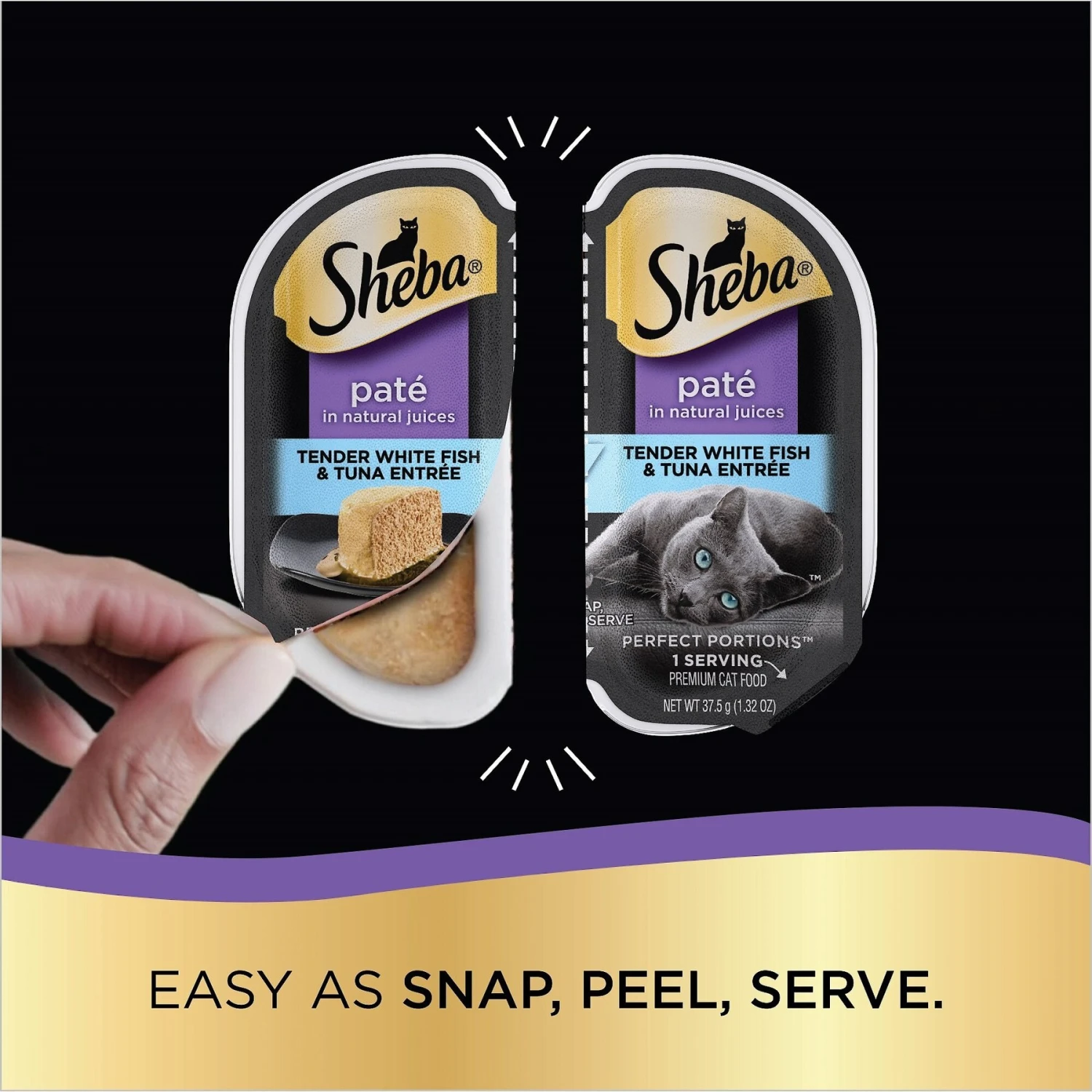 Sheba Perfect Portions Grain-Free Seafood Entrees Pate Variety Pack Adult Wet Cat Food Trays 4 Sheba Perfect Portions Grain-Free Seafood Entrees Pate Variety Pack Adult Wet Cat Food Trays - Image 4