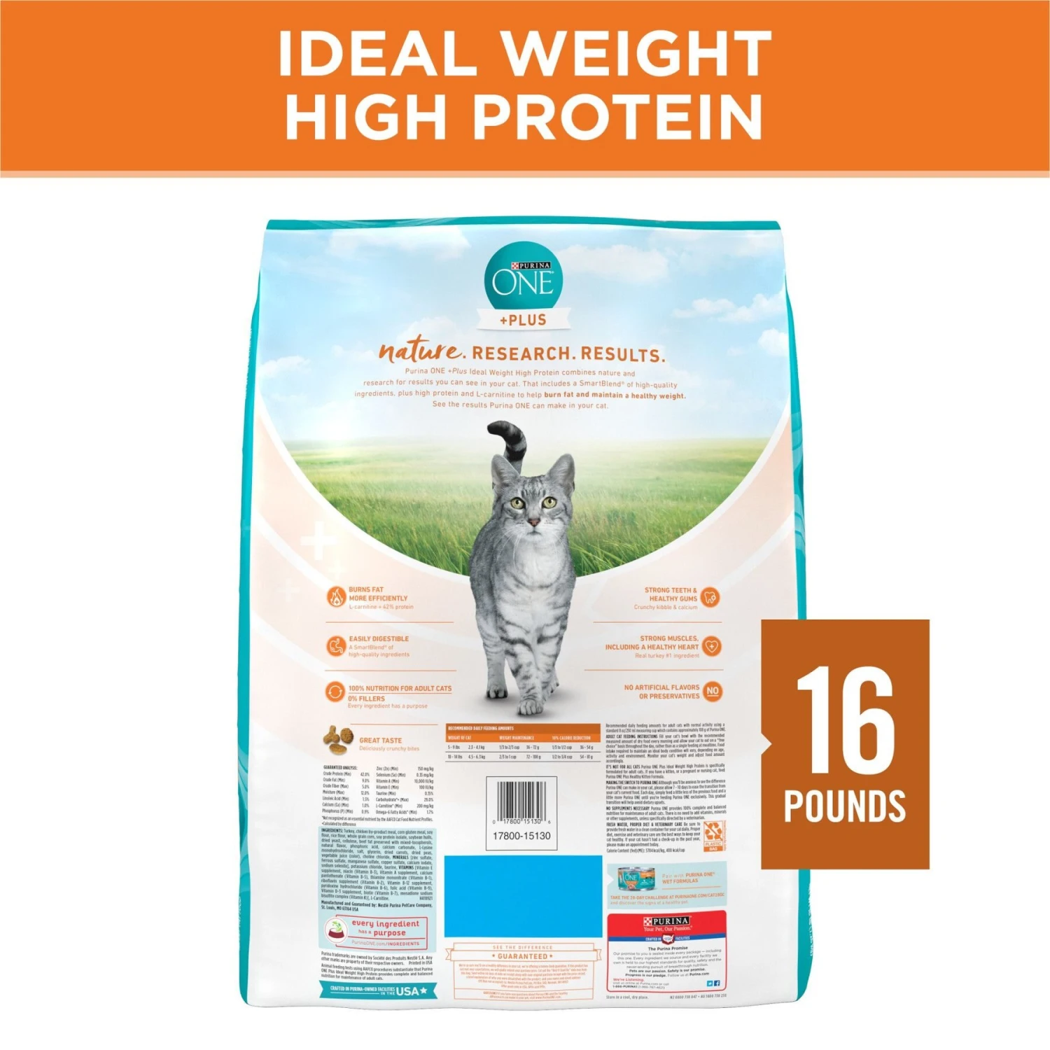 Purina ONE +Plus Ideal Weight Natural High Protein Adult Dry Cat Food 2 Purina ONE +Plus Ideal Weight Natural High Protein Adult Dry Cat Food - Image 2