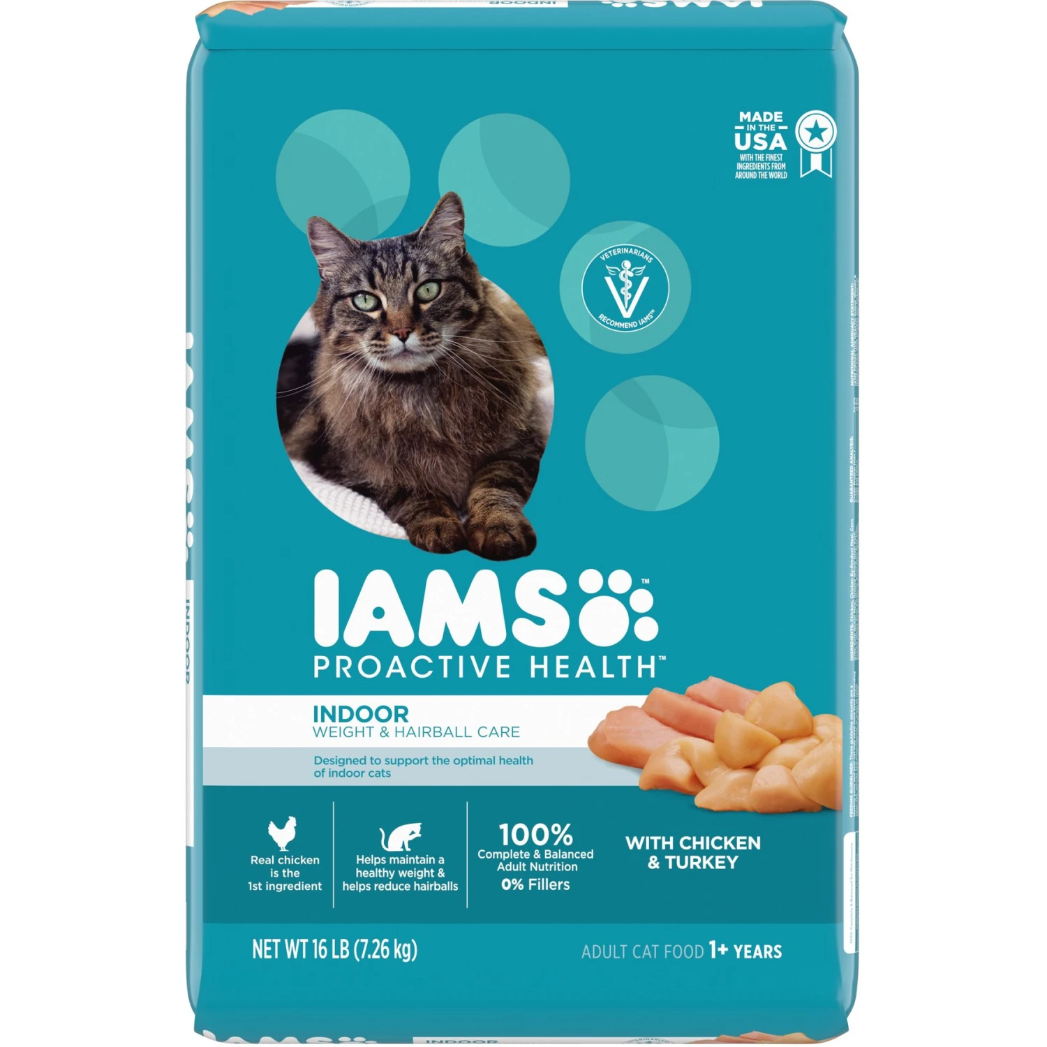 Iams ProActive Health Indoor Weight & Hairball Care Adult Dry Cat Food 1 Iams ProActive Health Indoor Weight & Hairball Care Adult Dry Cat Food