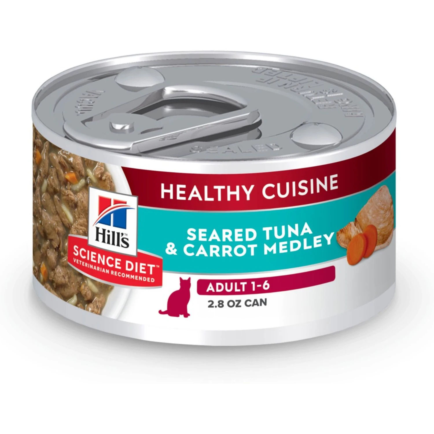 Hill's Science Diet Adult Healthy Cuisine Seared Tuna & Carrot Medley Canned Cat Food 1 Hill's Science Diet Adult Healthy Cuisine Seared Tuna & Carrot Medley Canned Cat Food