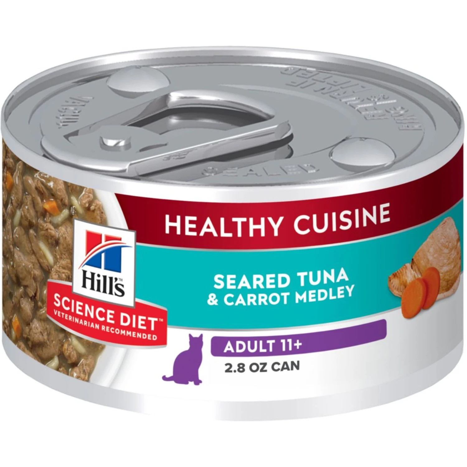 Hill's Science Diet Adult 11+ Healthy Cuisine Seared Tuna & Carrot Medley Canned Cat Food 1 Hill's Science Diet Adult 11+ Healthy Cuisine Seared Tuna & Carrot Medley Canned Cat Food