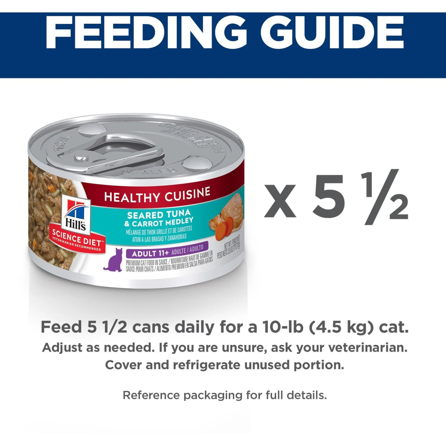 Hill's Science Diet Adult 11+ Healthy Cuisine Seared Tuna & Carrot Medley Canned Cat Food 6 Hill's Science Diet Adult 11+ Healthy Cuisine Seared Tuna & Carrot Medley Canned Cat Food - Image 6