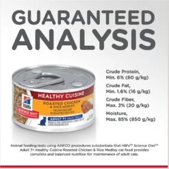 Hill's Science Diet Adult 7+ Healthy Cuisine Roasted Chicken & Rice Medley Canned Cat Food 15 Hill's Science Diet Adult 7+ Healthy Cuisine Roasted Chicken & Rice Medley Canned Cat Food -Wellness Sales 94016 PT6. AC SS1800 V1598145669
