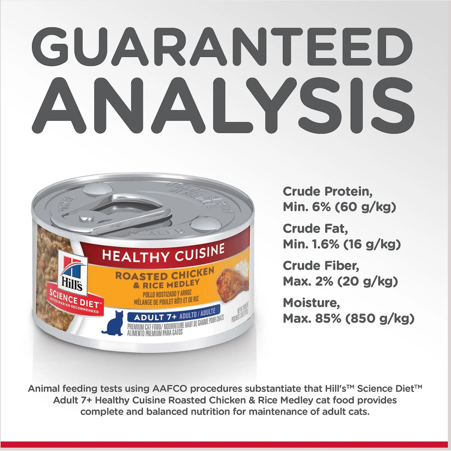 Hill's Science Diet Adult 7+ Healthy Cuisine Roasted Chicken & Rice Medley Canned Cat Food 7 Hill's Science Diet Adult 7+ Healthy Cuisine Roasted Chicken & Rice Medley Canned Cat Food - Image 7