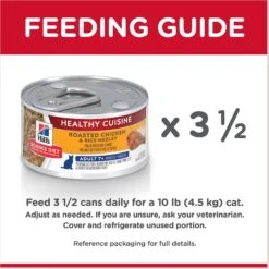 Hill's Science Diet Adult 7+ Healthy Cuisine Roasted Chicken & Rice Medley Canned Cat Food 16 Hill's Science Diet Adult 7+ Healthy Cuisine Roasted Chicken & Rice Medley Canned Cat Food -Wellness Sales 94016 PT7. AC SS1800 V1598151689