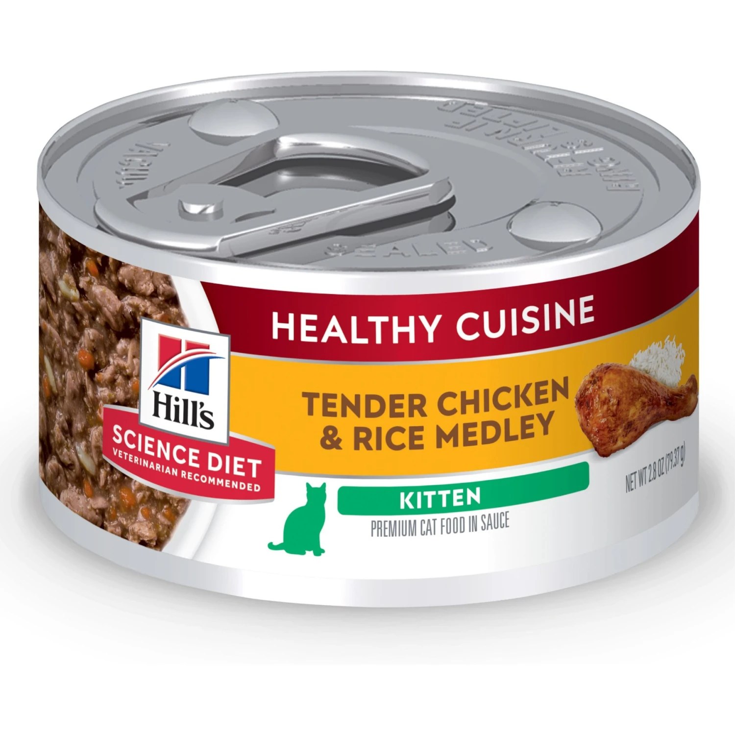 Hill's Science Diet Kitten Healthy Cuisine Tender Chicken & Rice Medley Canned Cat Food 1 Hill's Science Diet Kitten Healthy Cuisine Tender Chicken & Rice Medley Canned Cat Food
