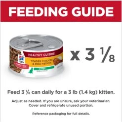Hill's Science Diet Kitten Healthy Cuisine Tender Chicken & Rice Medley Canned Cat Food 15 Hill's Science Diet Kitten Healthy Cuisine Tender Chicken & Rice Medley Canned Cat Food -Wellness Sales 94018 PT6. AC SS1800 V1693497929
