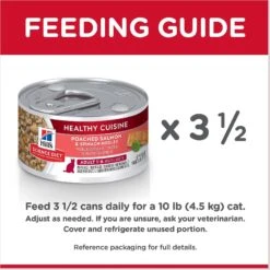 Hill's Science Diet Adult Healthy Cuisine Poached Salmon & Spinach Medley Canned Cat Food 16 Hill's Science Diet Adult Healthy Cuisine Poached Salmon & Spinach Medley Canned Cat Food -Wellness Sales 94020 PT7. AC SS1800 V1598152558