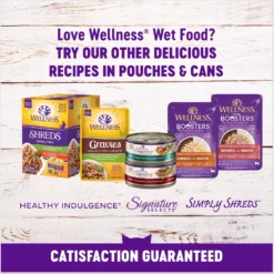 Wellness Healthy Indulgence Morsels With Chicken & Chicken Liver In Savory Sauce Grain-Free Wet Cat Food Pouches -Wellness Sales 95718 PT4. AC SS1800 V1695837643