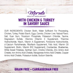 Wellness Healthy Indulgence Morsels With Chicken & Turkey In Savory Sauce Grain-Free Wet Cat Food Pouches -Wellness Sales 95722 PT6. AC SS1800 V1621985313