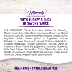 Wellness Healthy Indulgence Morsels With Turkey & Duck In Savory Sauce Grain-Free Wet Cat Food Pouches -Wellness Sales 95729 PT6. AC SS1800 V1621987339