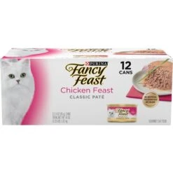 Fancy Feast Chicken Feast Grain-Free Pate Wet Cat Food, 3-oz Can, Case Of 12