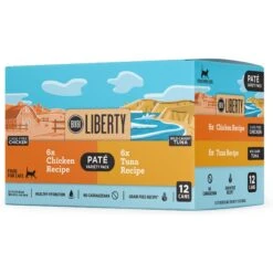 BIXBI LIBERTY Chicken Recipe & Tuna Recipe Variety Pack Grain-Free Wet Cat Food, 2.75-oz Can, Case Of 12
